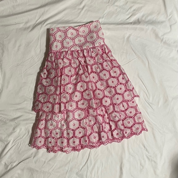Milly of New York Pink Eyelet Lace Skirt - Picture 7 of 7